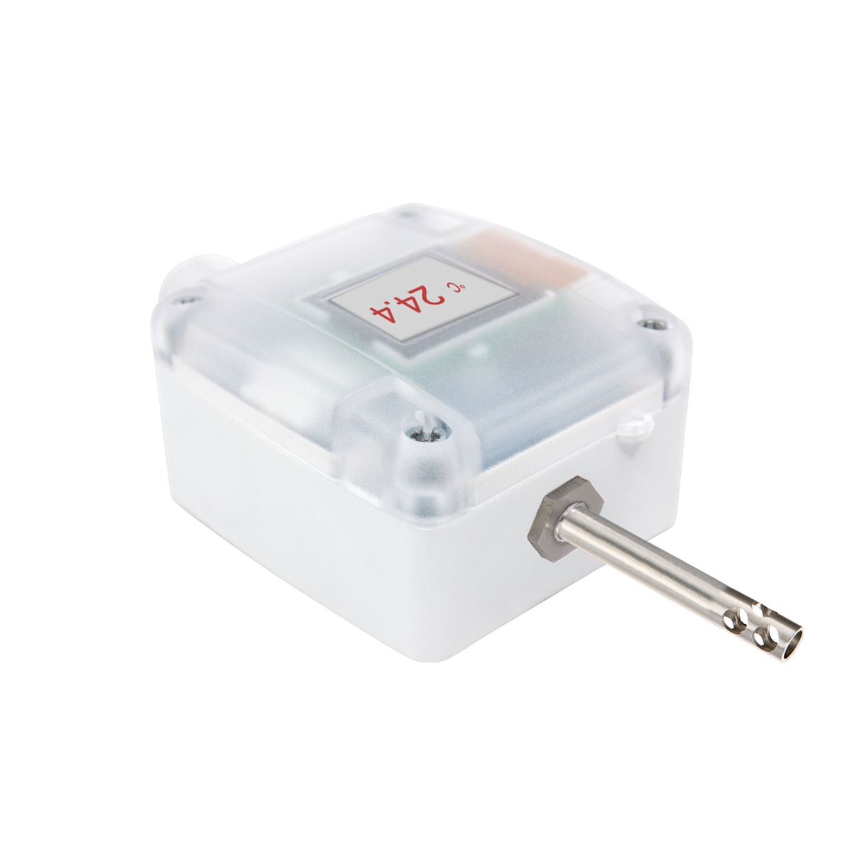 auf1-ext-lf_vorne_display_2021_1.jpg Senzor spoljne temperature sa navlakom senzora spoljnog vazduha (0‑10V/4‑20mA) - Slika 1