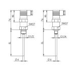 Uvrtni senzor sa standardnim utikačem ili M12 konektorom (0‑10V/4‑20mA) - Slika 2