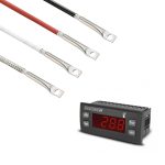 Elektronski prikaz temperature za PT100 uključujući površinski senzor sa integrisanom rupom