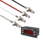 Elektronski displej temperature za PT100, uključujući senzor temperature M8k1 sa finim navojem i 17 mm instalacione dužine
