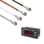 Elektronski prikaz temperature za PT100 uključujući površinski senzor sa kontaktnim blokom