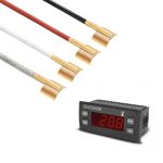 Elektronski prikaz temperature za PT100 uključujući senzor za mesingane cevi