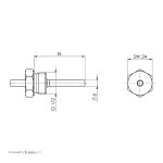 Elektronski displej temperature za PT100 uključujući senzor uvrtanja G1/2″ navoj - Slika 4